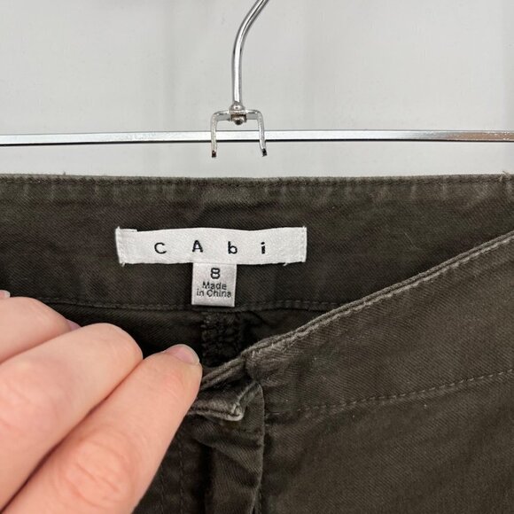 Cabi Womens Stadium Wide Leg Pant Size 8 Brown Flare Zipper Ankle Casual #184 - Picture 7 of 14